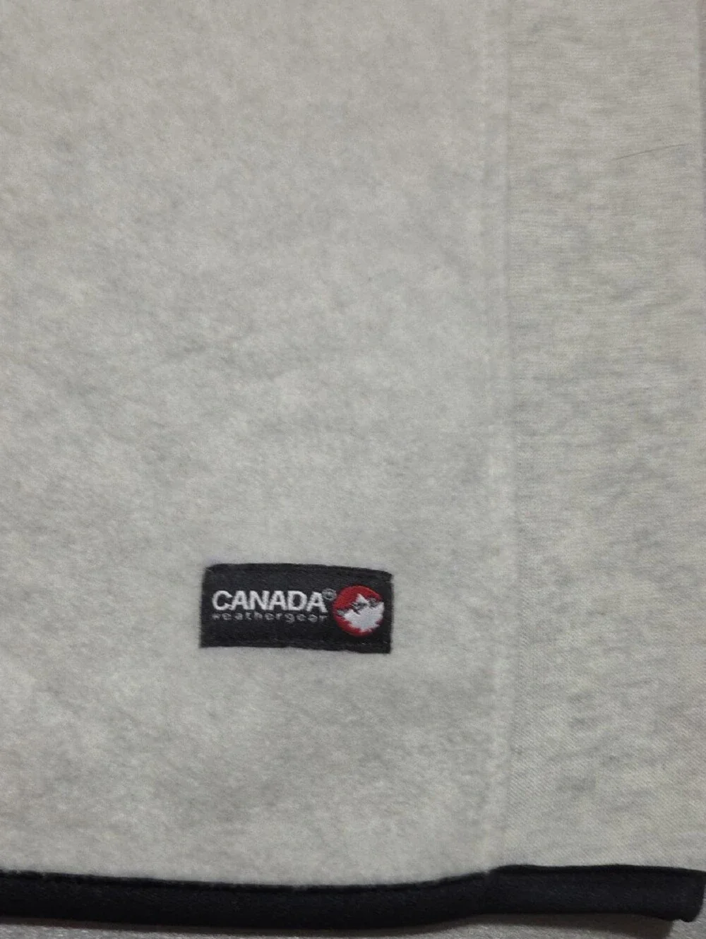 Canada Goose Men's Cream Half-Zip Fleece Pullover with Contrast Trim